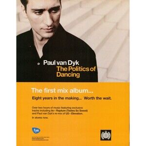 Paul van Dyk Original Music Promo Ad Poster 8.5x11 Rare Electronic Music